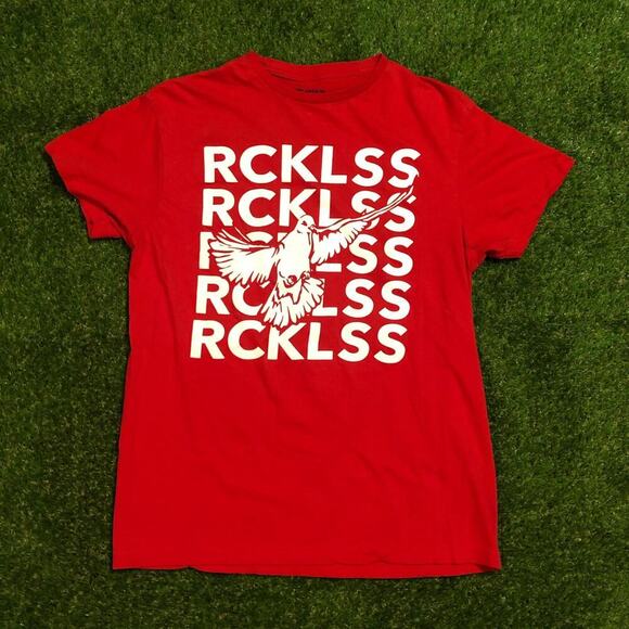 Red RCKLSS White Dove Graphic Tee - Picture 1 of 4